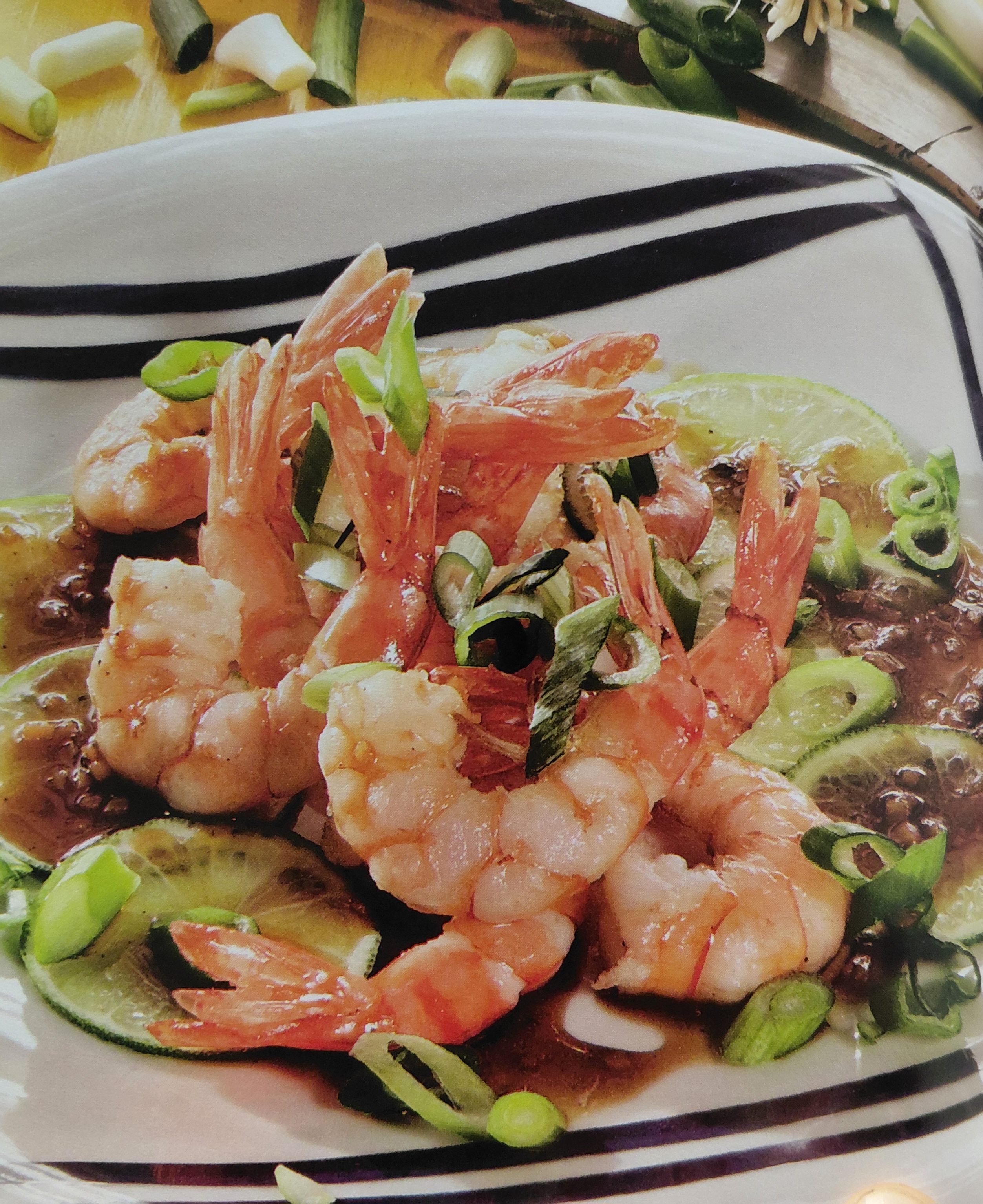 Langostino con salsa aromática 