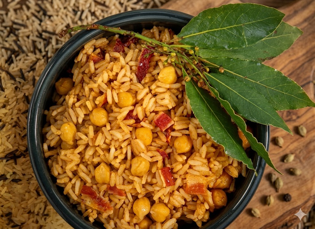Arroz rápido con garbanzos