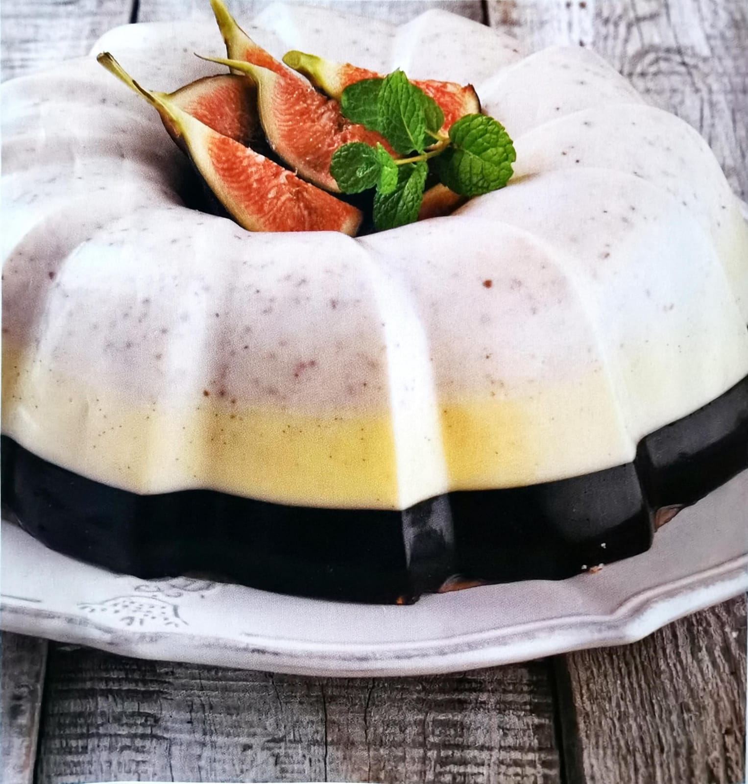 Gelatina de café, vainilla y nuez